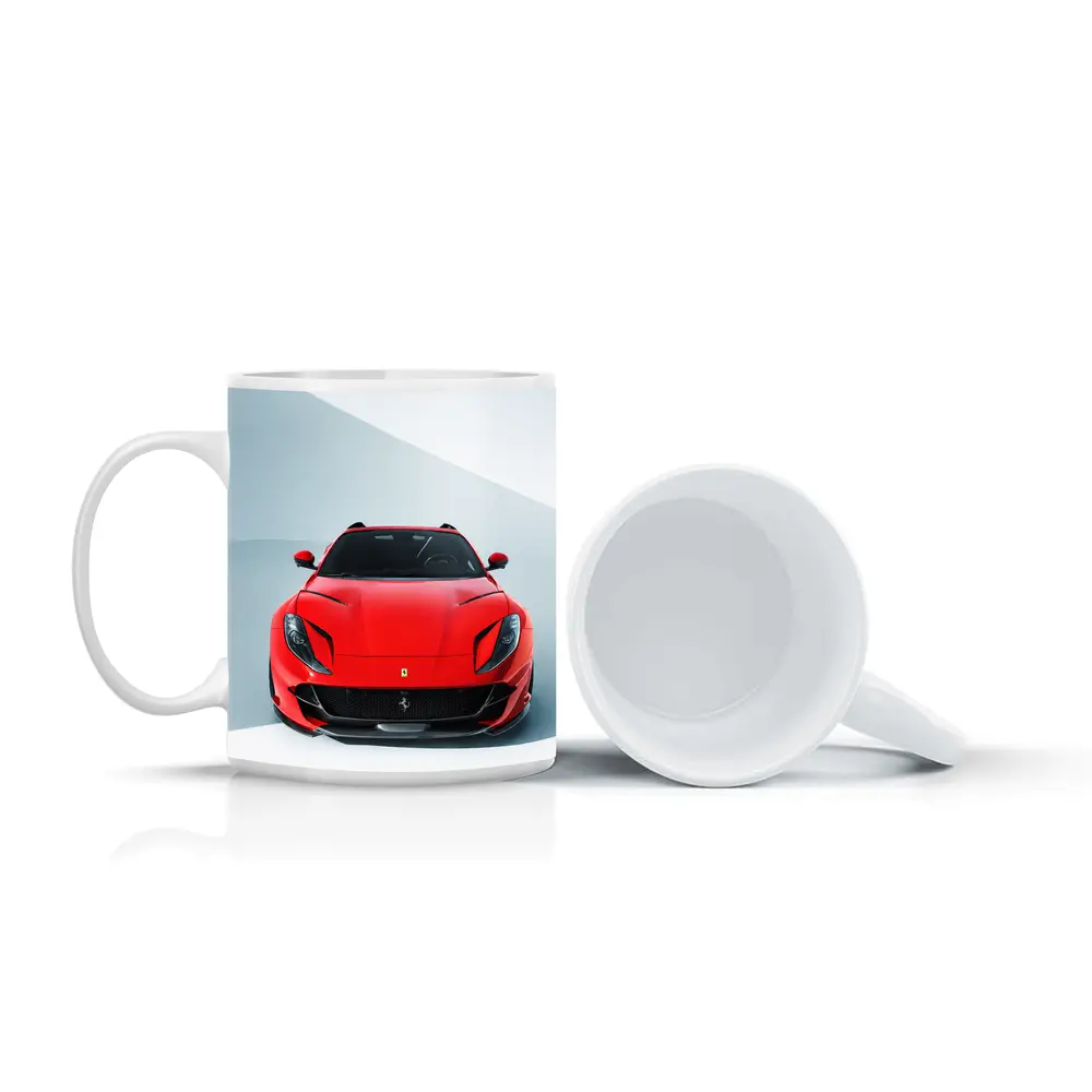 Ferrari 812 Superfast Red Minimal Studio – Mugs