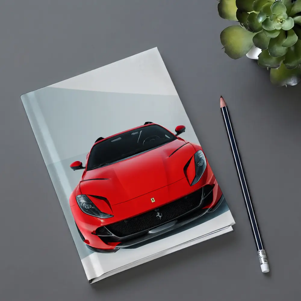 Ferrari 812 Superfast Red Minimal Studio – Notebooks