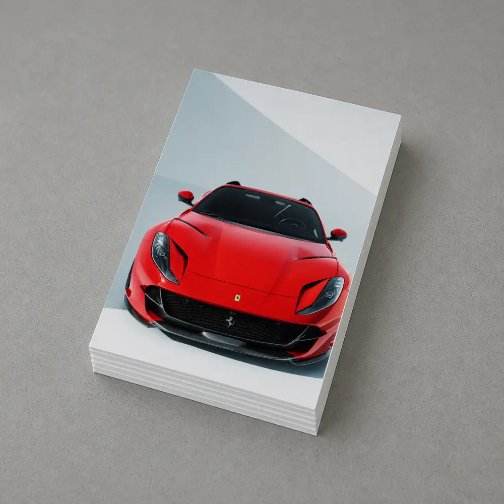 Ferrari 812 Superfast Red Minimal Studio – Postcards