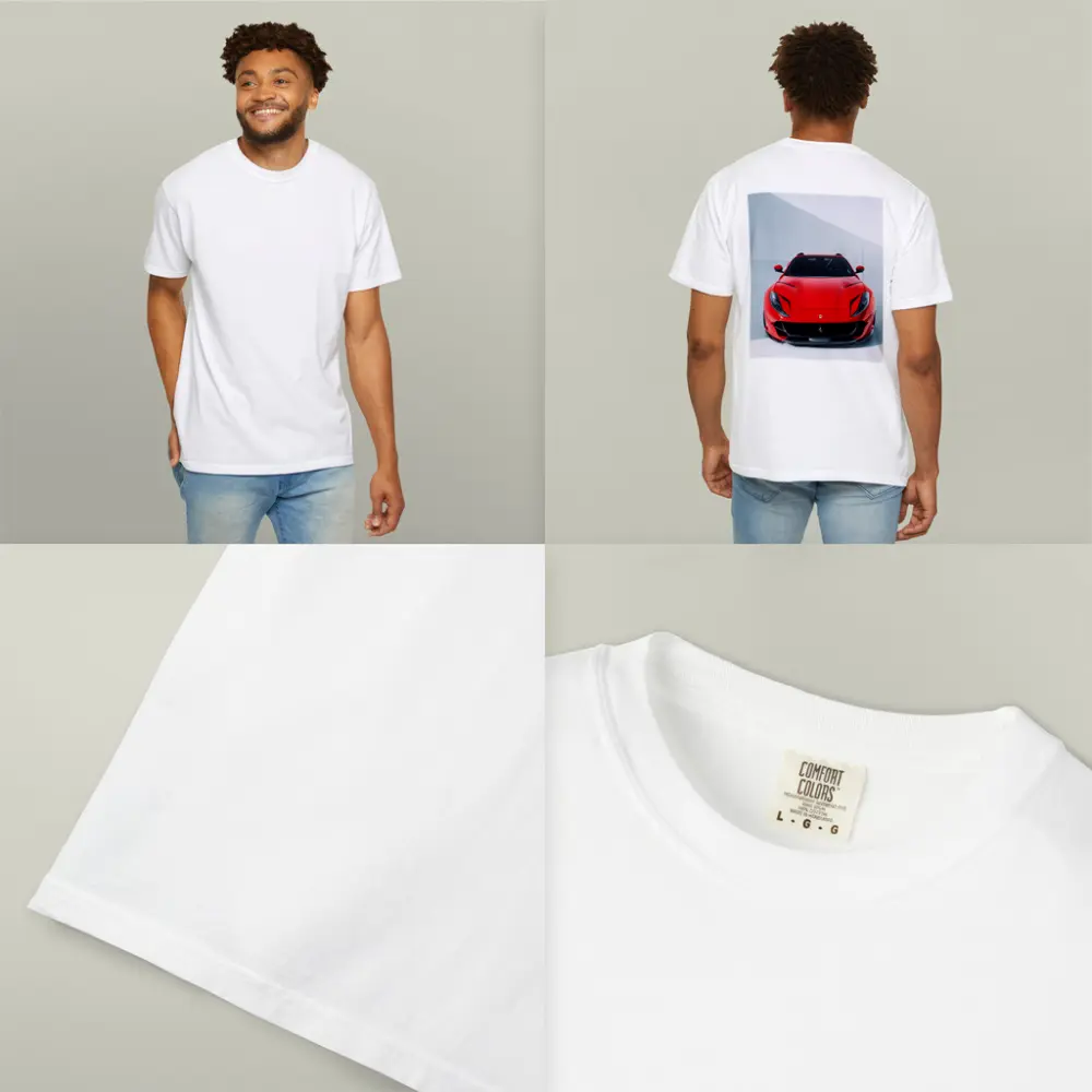 Ferrari 812 Superfast Red Minimal Studio – T-Shirts