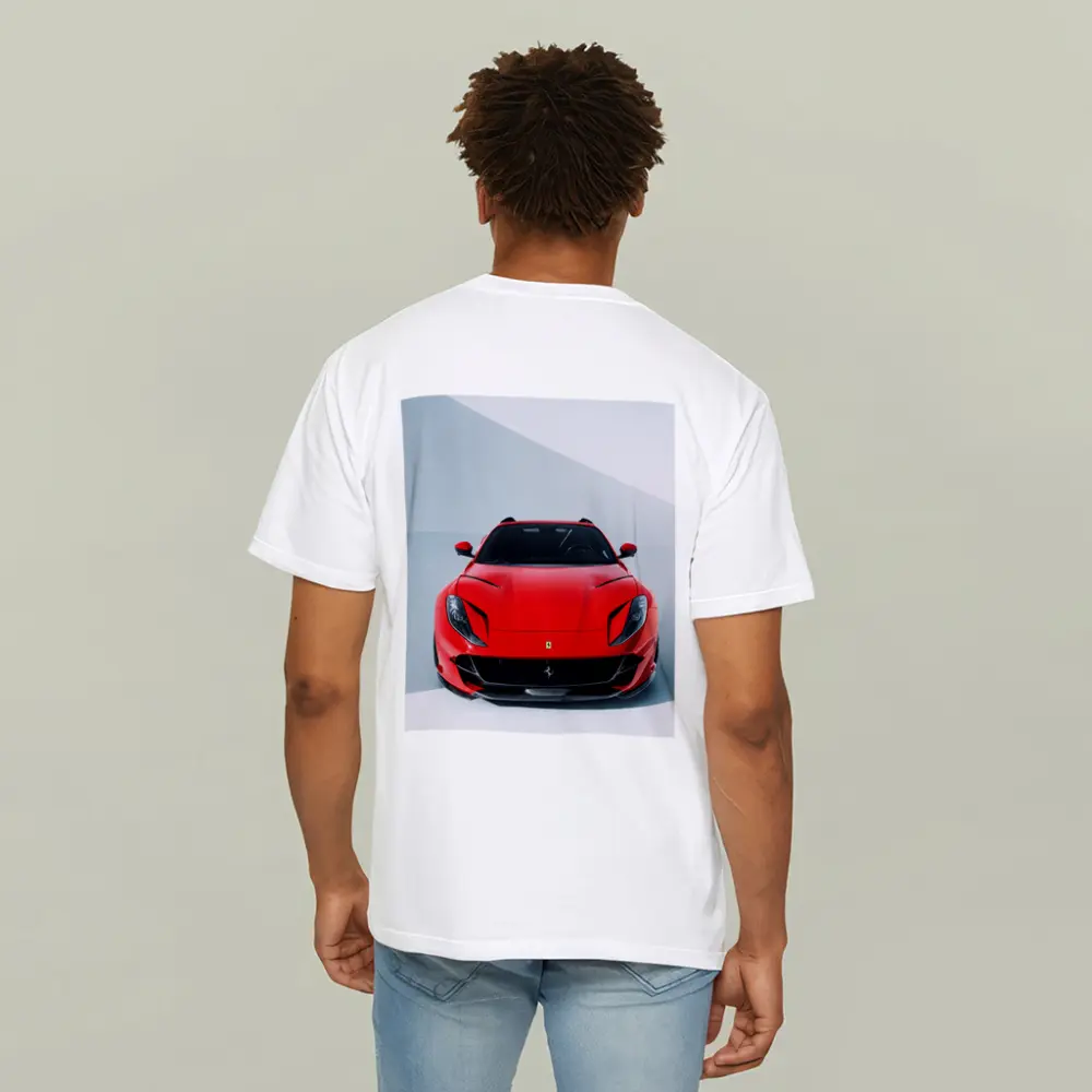 Ferrari 812 Superfast Red Minimal Studio – T-Shirts