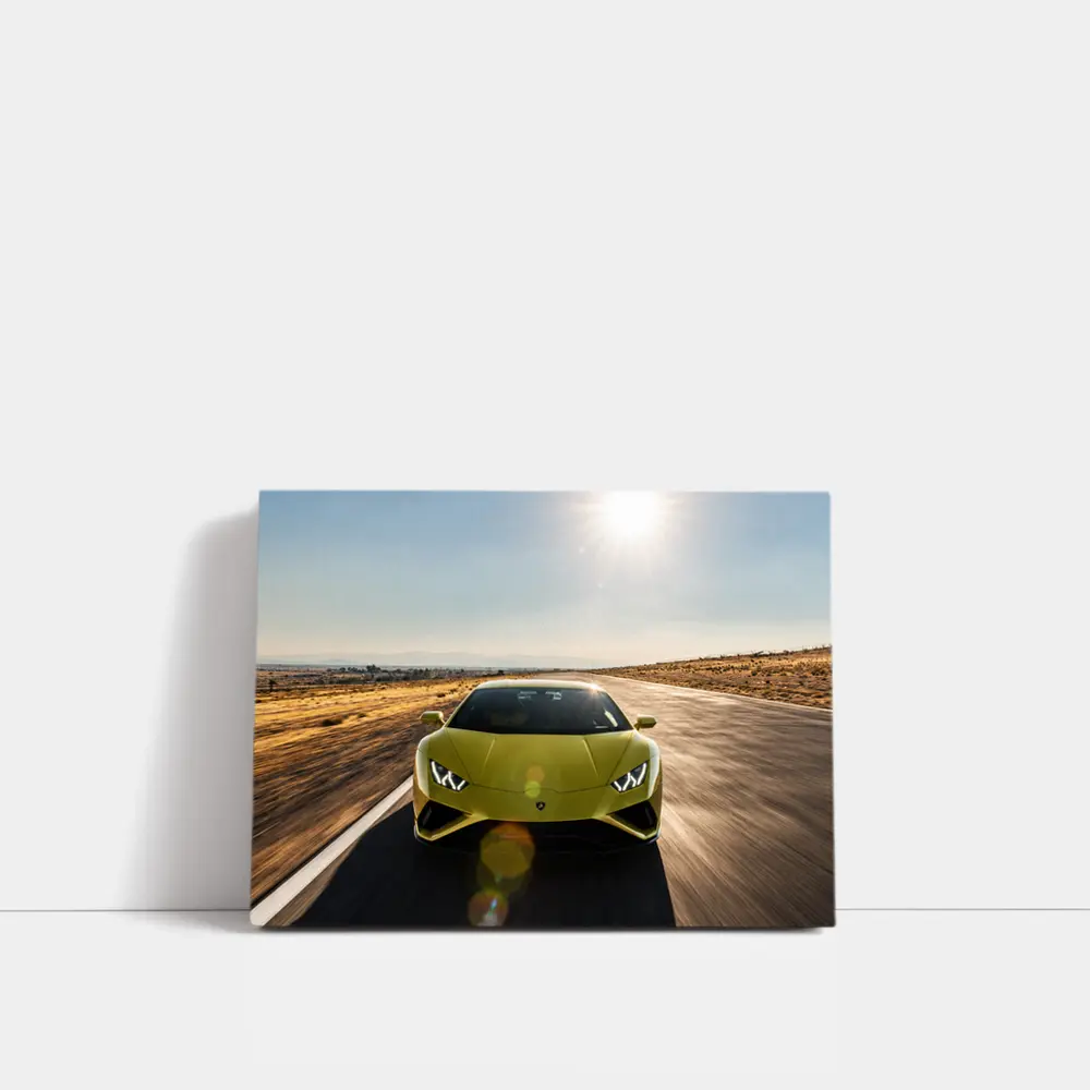 Lamborghini Huracan Green Desert Road Drive – Wall Art