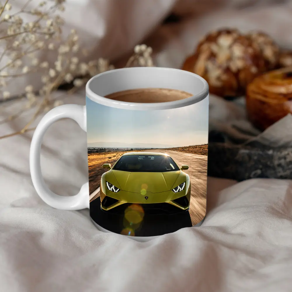 Lamborghini Huracan Green Desert Road Drive – Mugs