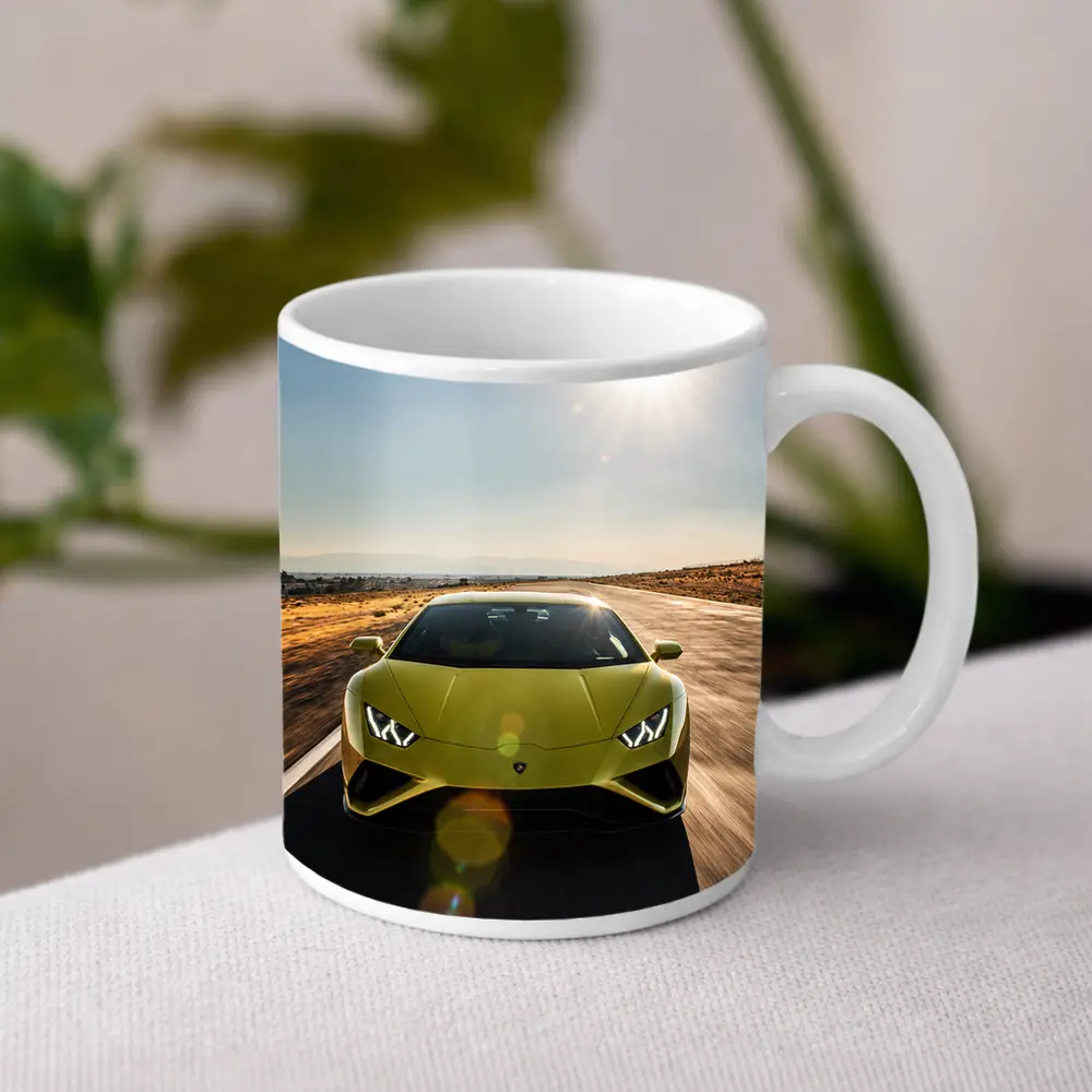 Lamborghini Huracan Green Desert Road Drive – Mugs