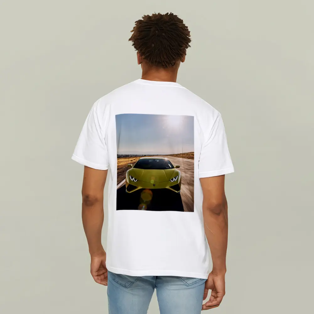 Lamborghini Huracan Green Desert Road Drive – T-Shirts