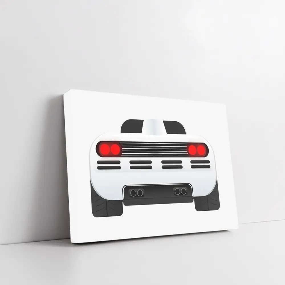 McLaren F1 Rear View White Background – Wall Art