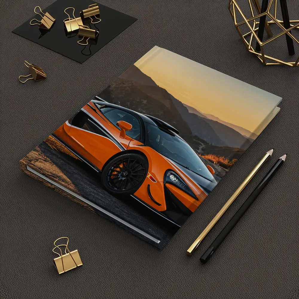 McLaren 570S Orange Supercar Mountain Sunset – Notebooks