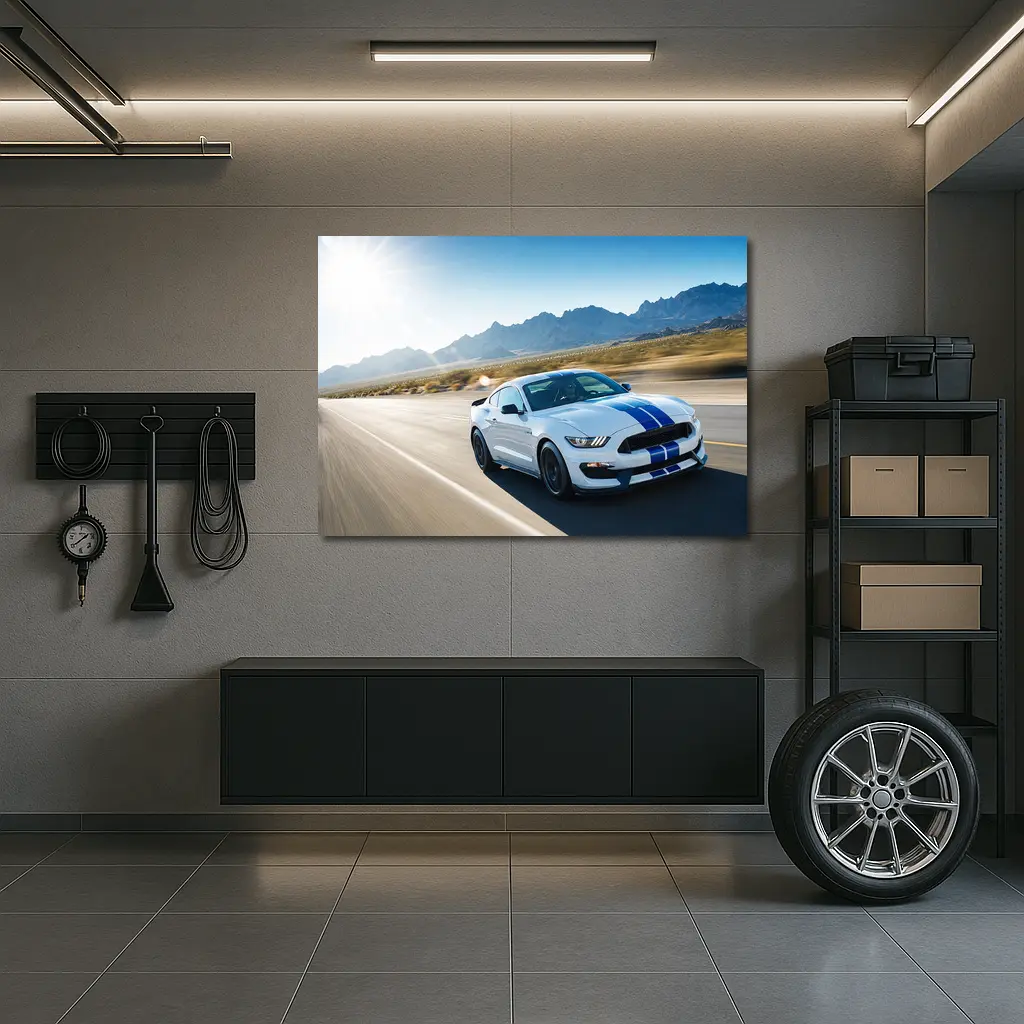 Ford Mustang Shelby GT350 Desert Highway Drive – Wall Art