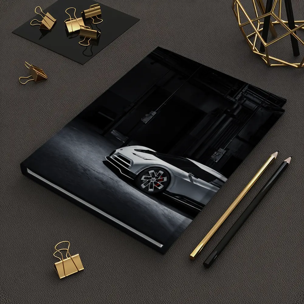 Bugatti Centodieci White Supercar Dark Warehouse – Notebooks