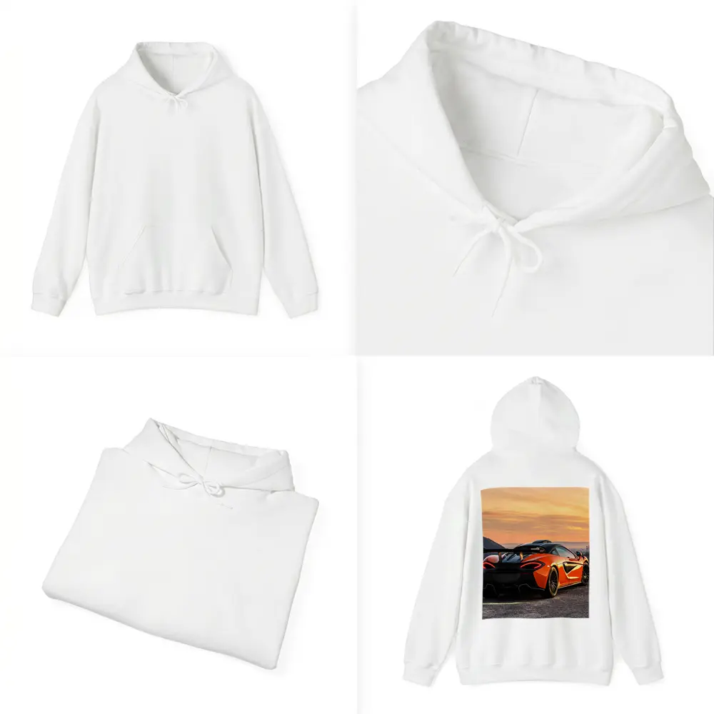 McLaren 620R Orange Supercar City Sunset – Hoodies
