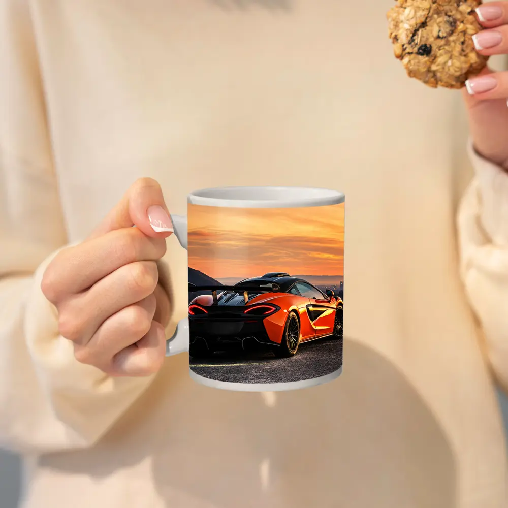 McLaren 620R Orange Supercar City Sunset – Mugs