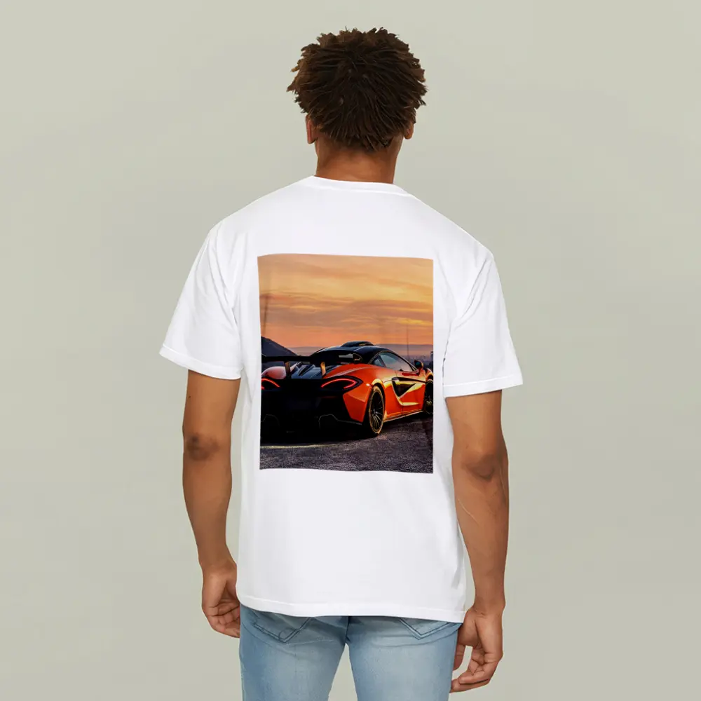 McLaren 620R Orange Supercar City Sunset – T-Shirts