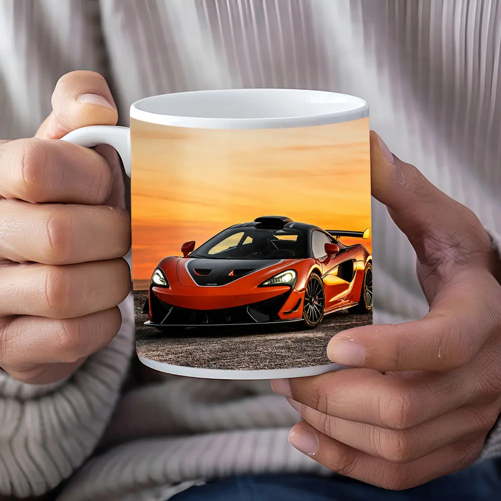 McLaren 620R Orange Supercar Sunset Sky – Mugs