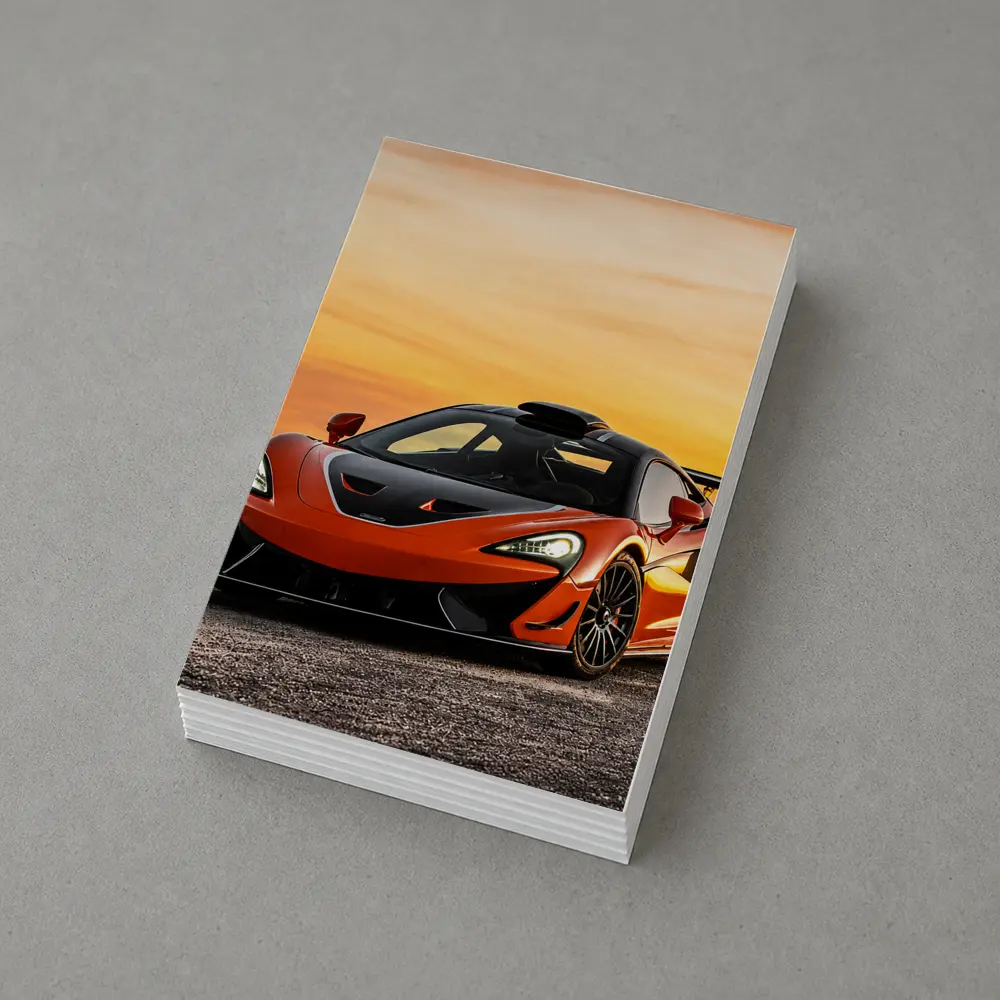 McLaren 620R Orange Supercar Sunset Sky – Postcards