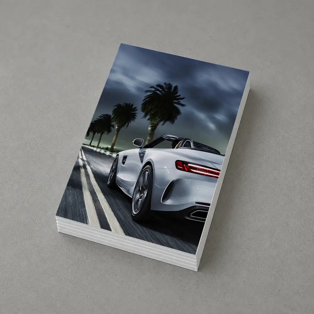 Mercedes AMG GT Roadster Night Palm Drive – Postcards