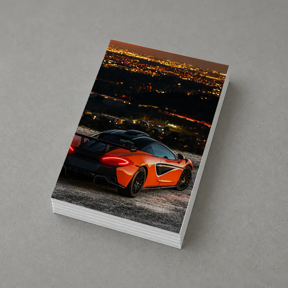 McLaren 600LT Orange City Night Overlook – Postcards