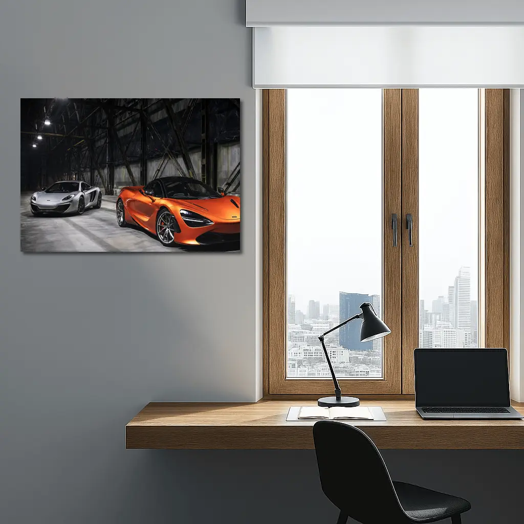 McLaren 720S and MP4 Industrial Hangar – Wall Art