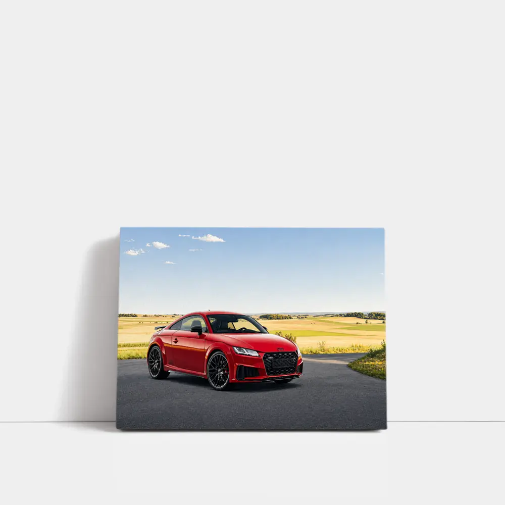 Audi TT RS Red Coupe Countryside Road – Wall Art