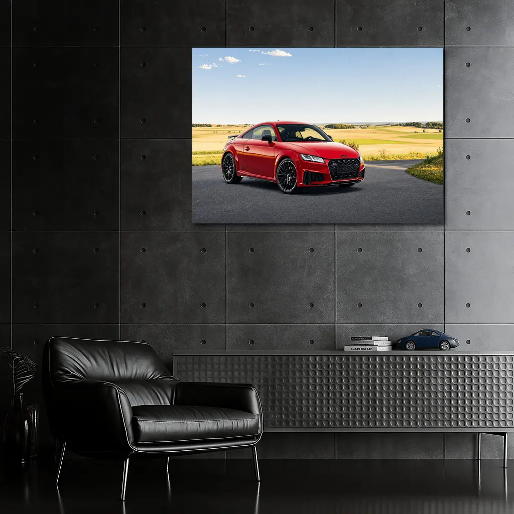 Audi TT RS Red Coupe Countryside Road – Wall Art