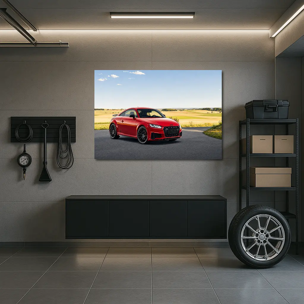 Audi TT RS Red Coupe Countryside Road – Wall Art