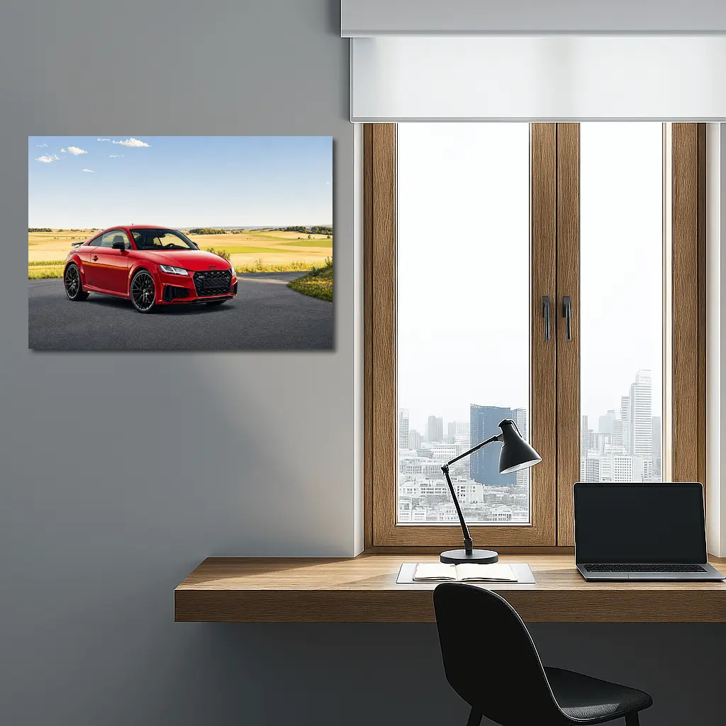 Audi TT RS Red Coupe Countryside Road – Wall Art