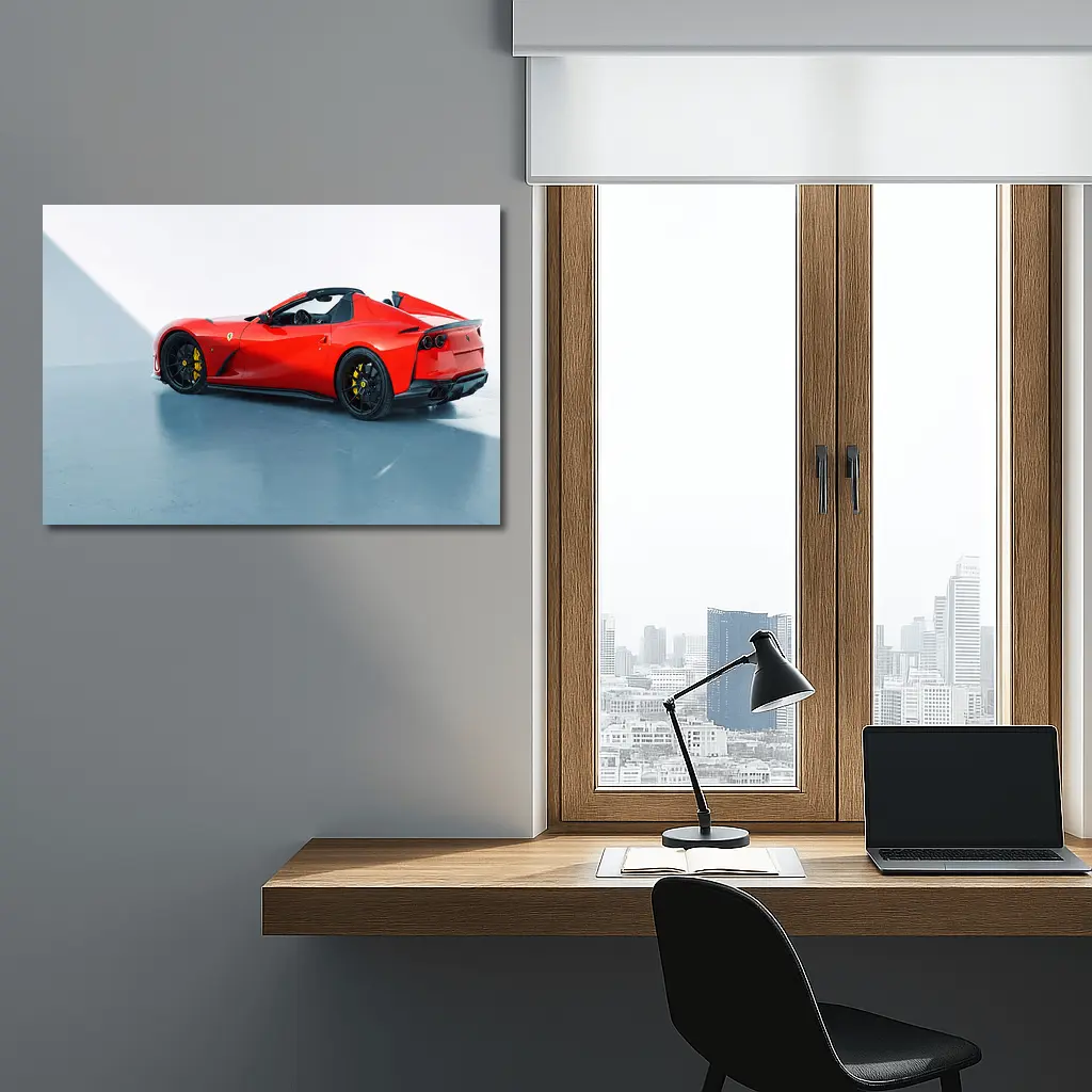 Ferrari 812 GTS Red Supercar Studio Shot – Wall Art