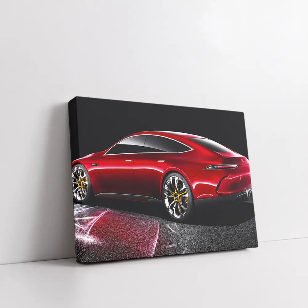Mercedes AMG GT Red Concept Dark Background – Wall Art