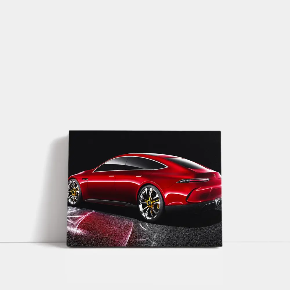 Mercedes AMG GT Red Concept Dark Background – Wall Art