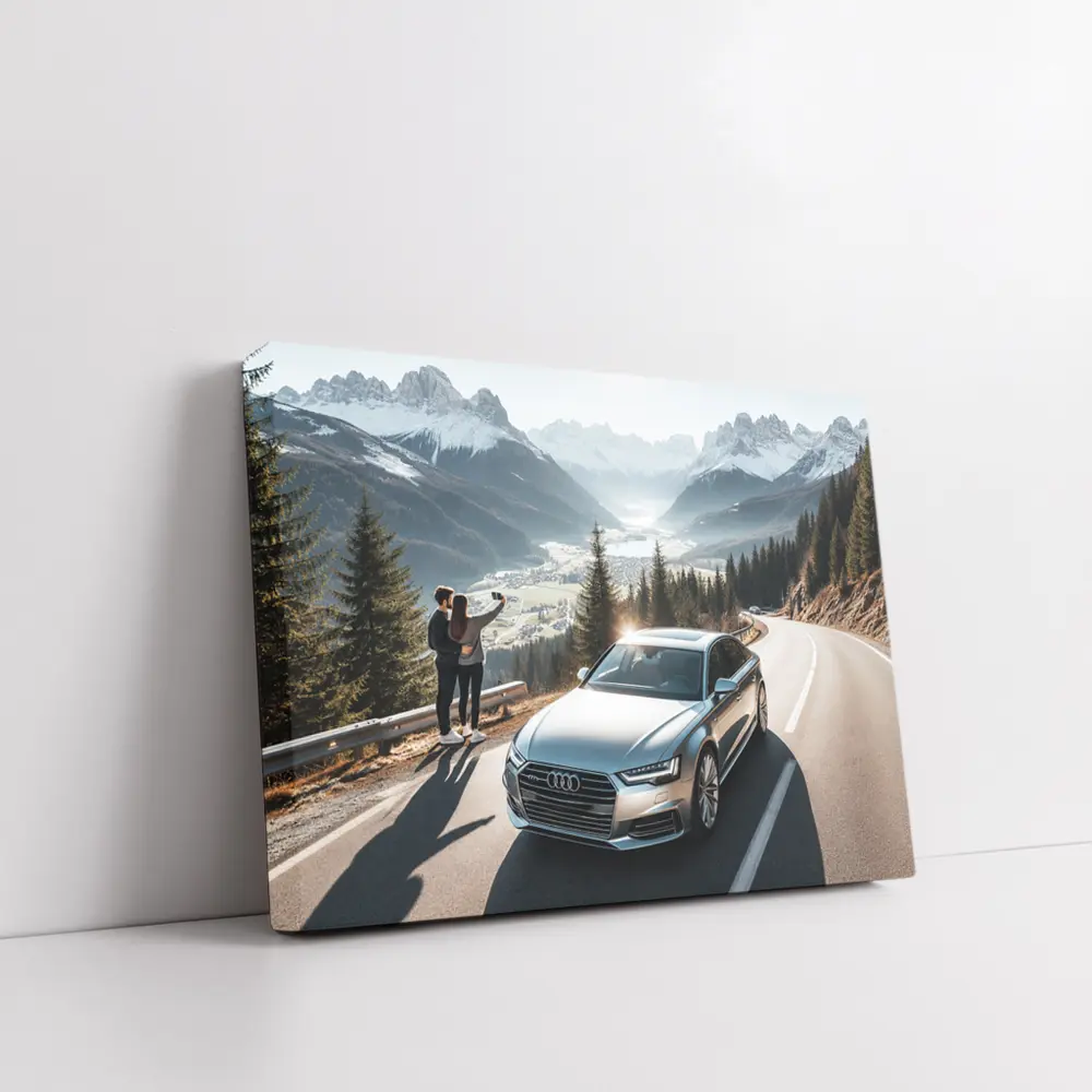 Audi A7 Silver Mountain Alpine Road Drive – Wall Art