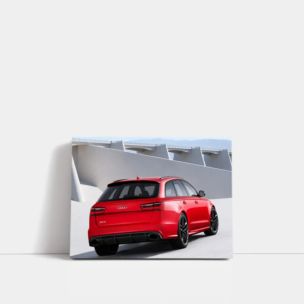 Audi RS6 Red Rear Concrete Architecture – Wall Art