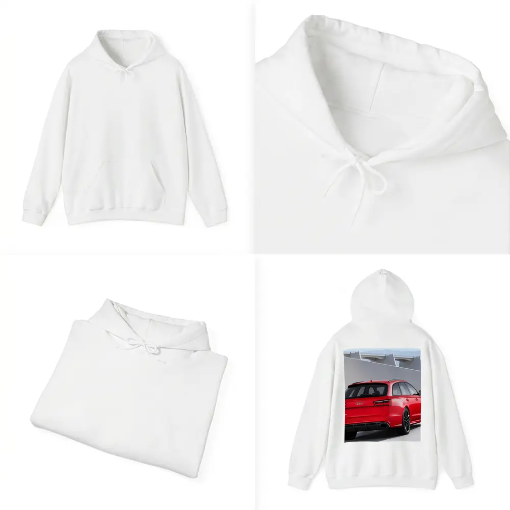 Audi RS6 Red Rear Concrete Architecture – Hoodies