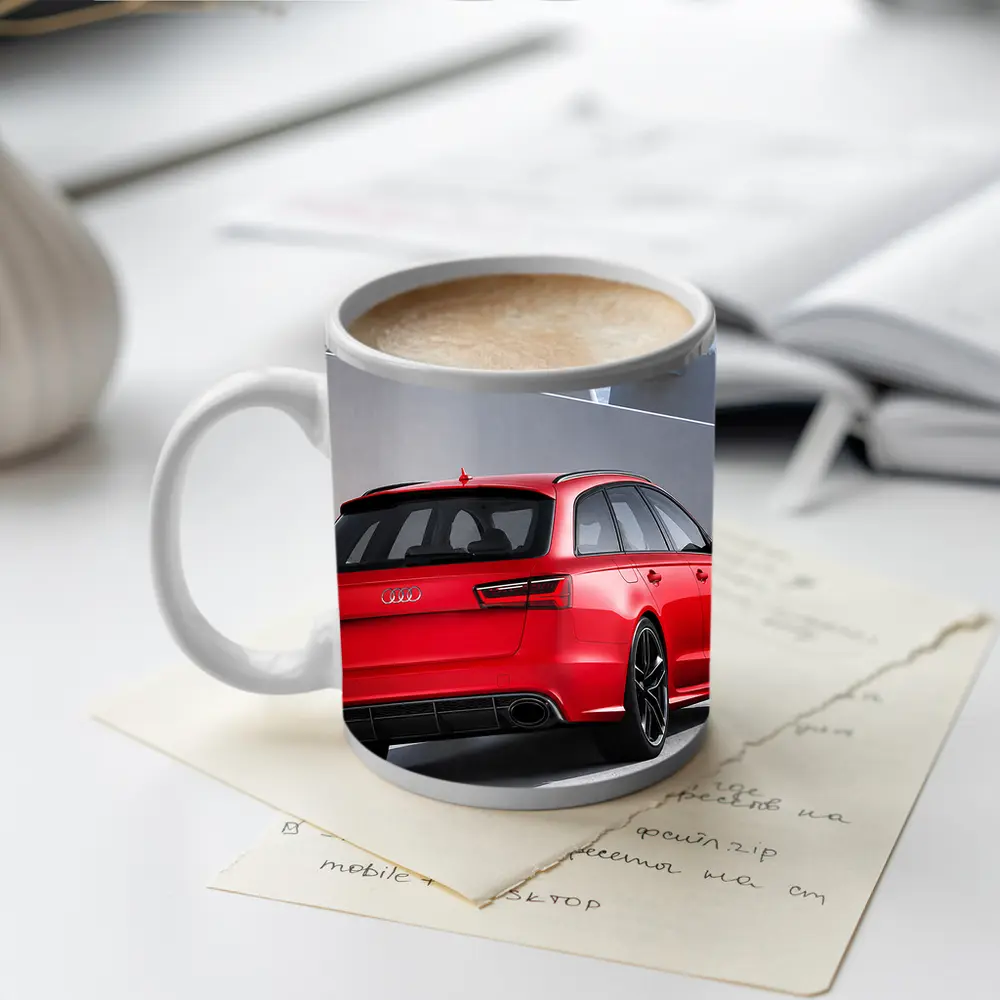 Audi RS6 Red Rear Concrete Architecture – Mugs
