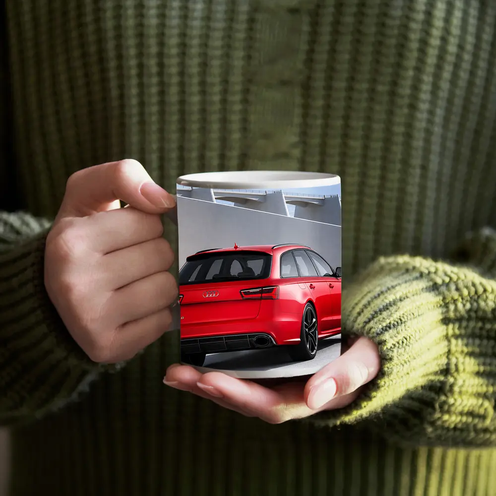 Audi RS6 Red Rear Concrete Architecture – Mugs
