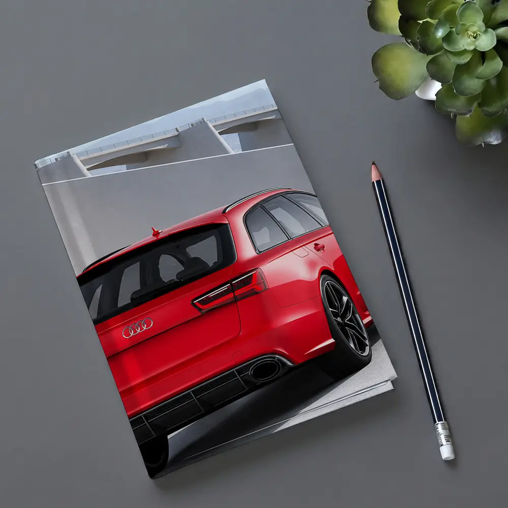 Audi RS6 Red Rear Concrete Architecture – Notebooks
