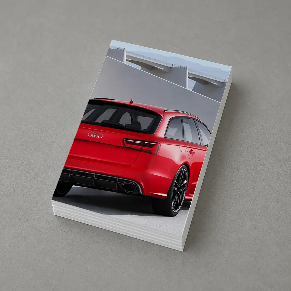 Audi RS6 Red Rear Concrete Architecture – Postcards