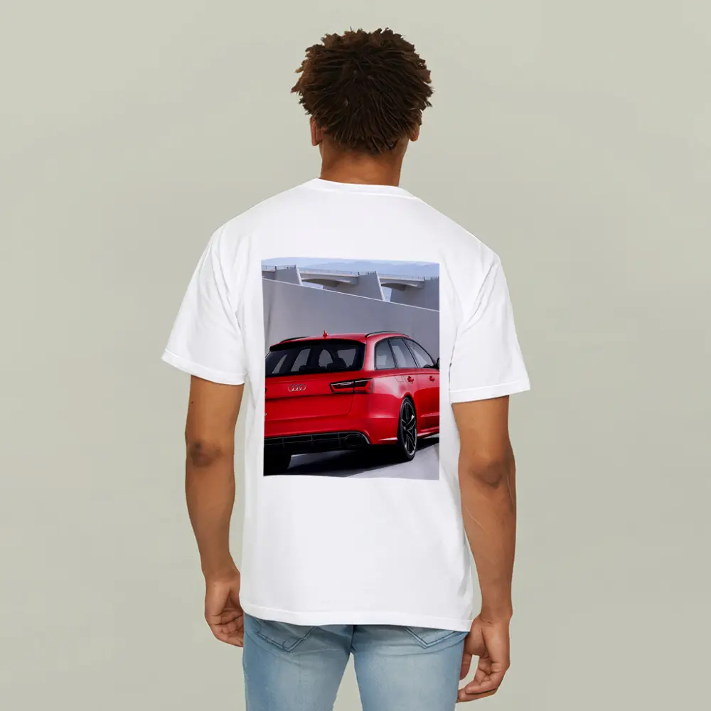 Audi RS6 Red Rear Concrete Architecture – T-Shirts