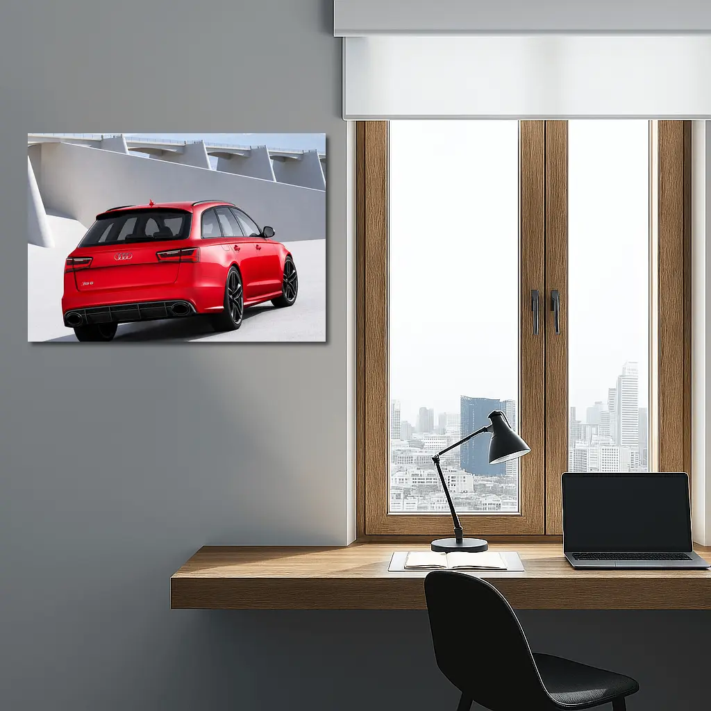 Audi RS6 Red Rear Concrete Architecture – Wall Art