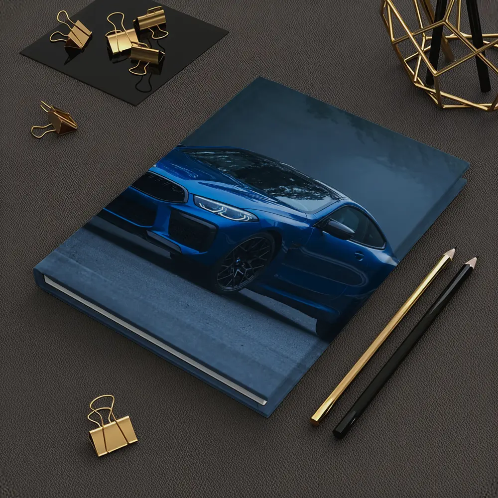 BMW M8 Blue Coupe Foggy Forest Road – Notebooks