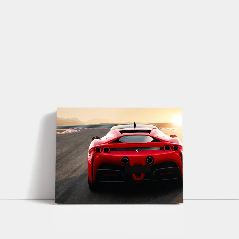 Ferrari SF90 Stradale Red Race Track – Wall Art