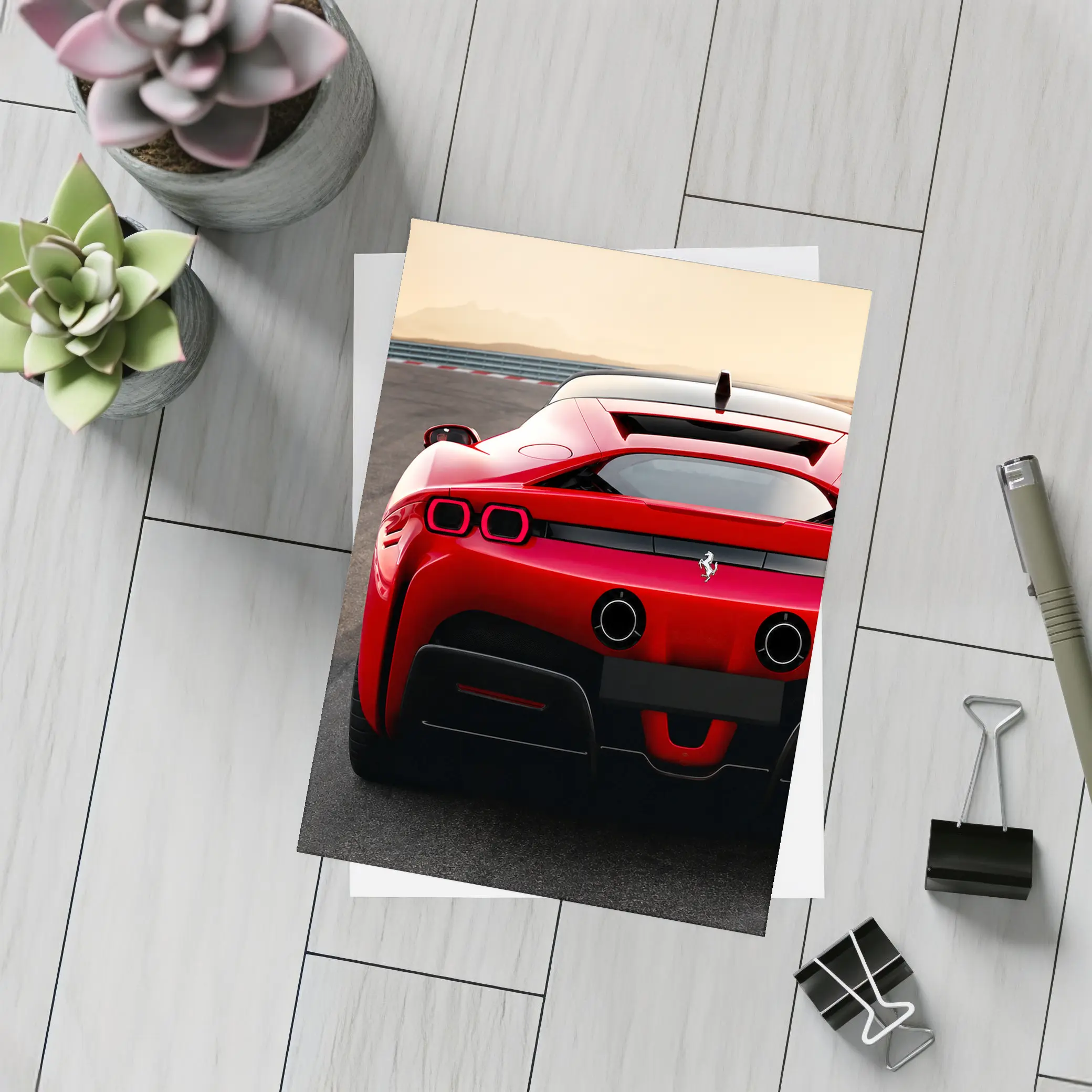 Ferrari SF90 Stradale Red Race Track – Postcards