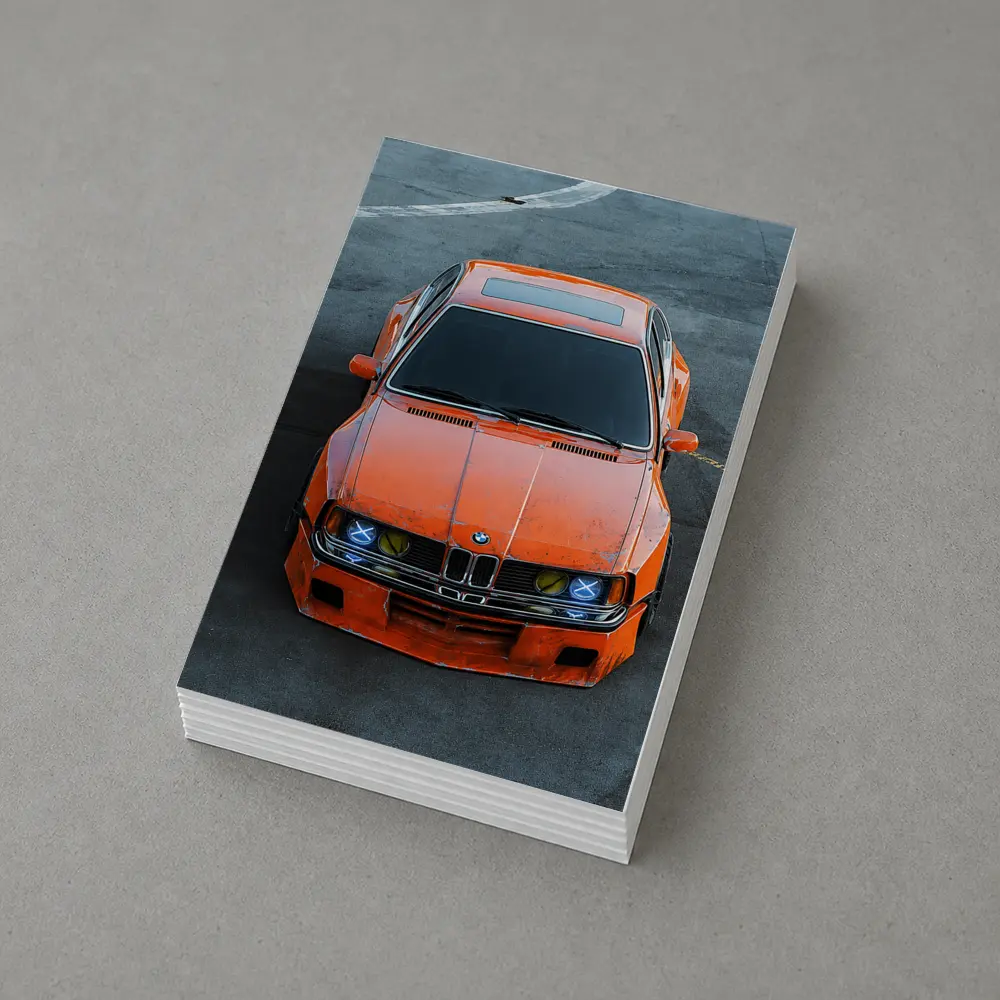 BMW 3 Series Orange Custom Wide Body Street – Postcards