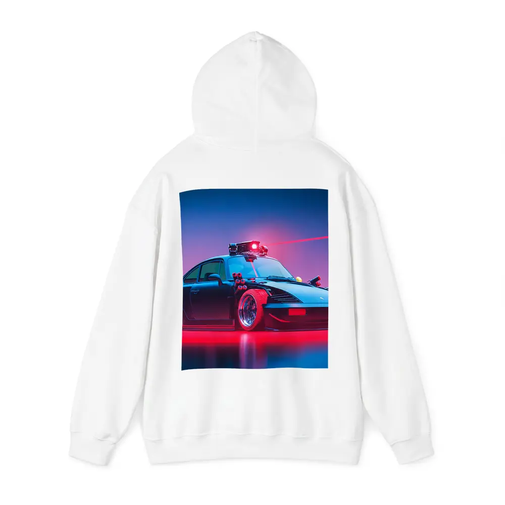 Porsche 911 Black Neon Cyberpunk Laser Art – Hoodies