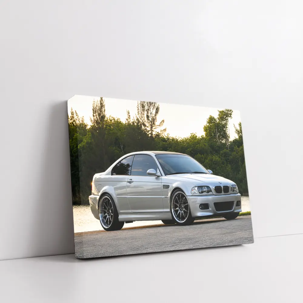 BMW M3 E46 Silver Coupe Outdoor Shot – Wall Art