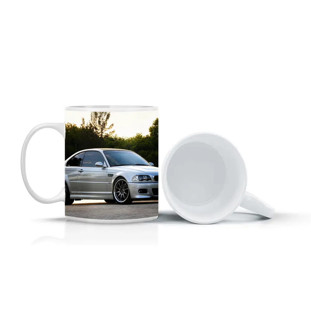 BMW M3 E46 Silver Coupe Outdoor Shot – Mugs