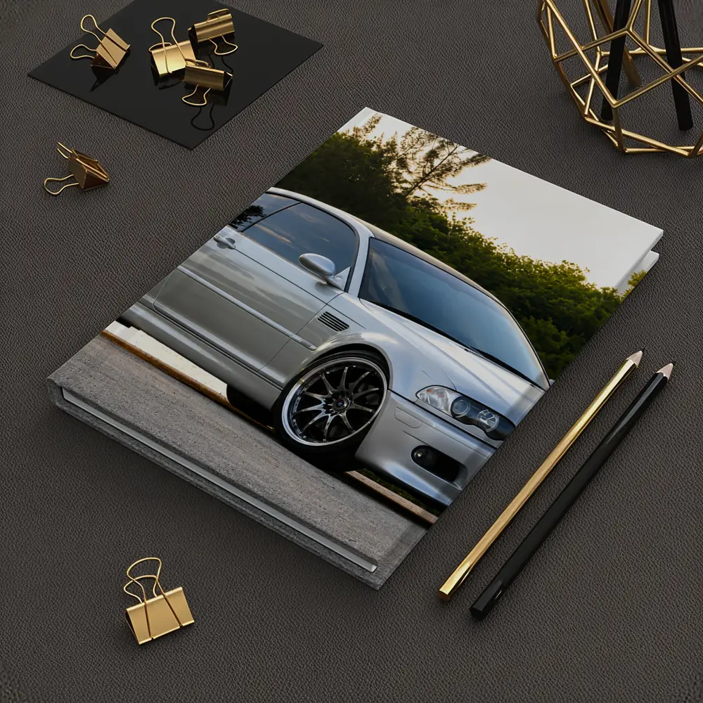 BMW M3 E46 Silver Coupe Outdoor Shot – Notebooks