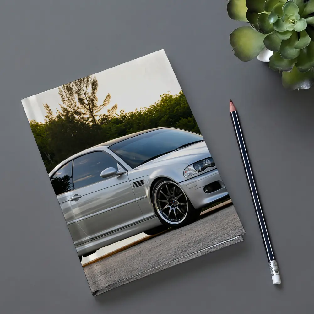 BMW M3 E46 Silver Coupe Outdoor Shot – Notebooks