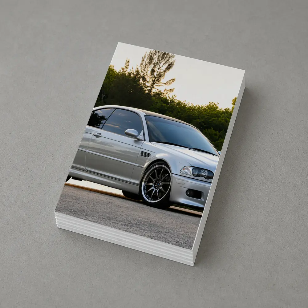 BMW M3 E46 Silver Coupe Outdoor Shot – Postcards