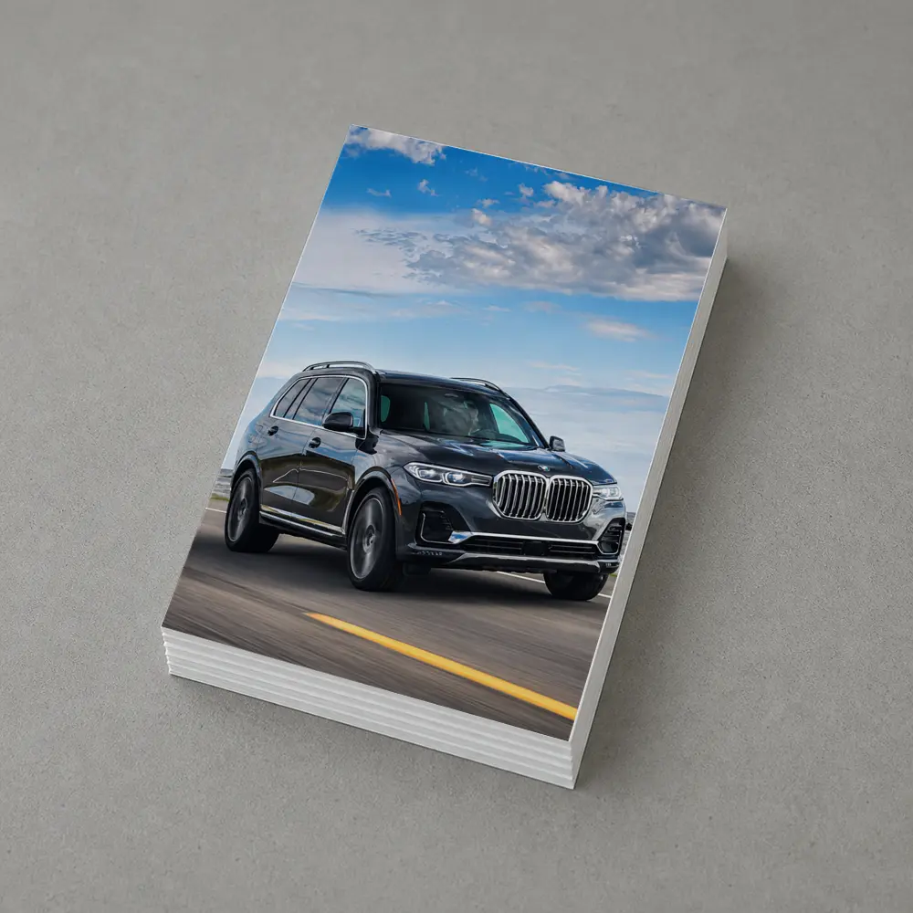 BMW X7 SUV Driving on Open Road – Postcards