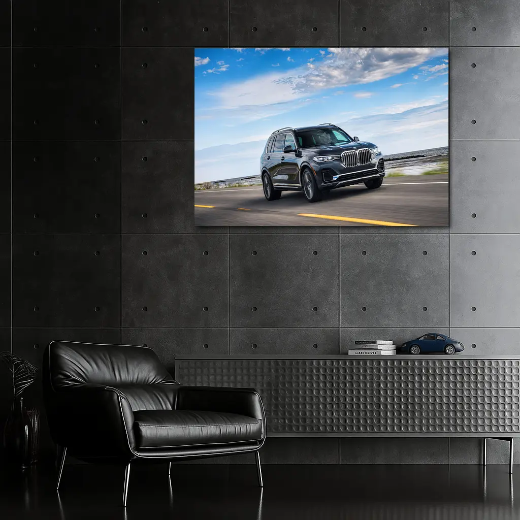 BMW X7 SUV Driving on Open Road – Wall Art