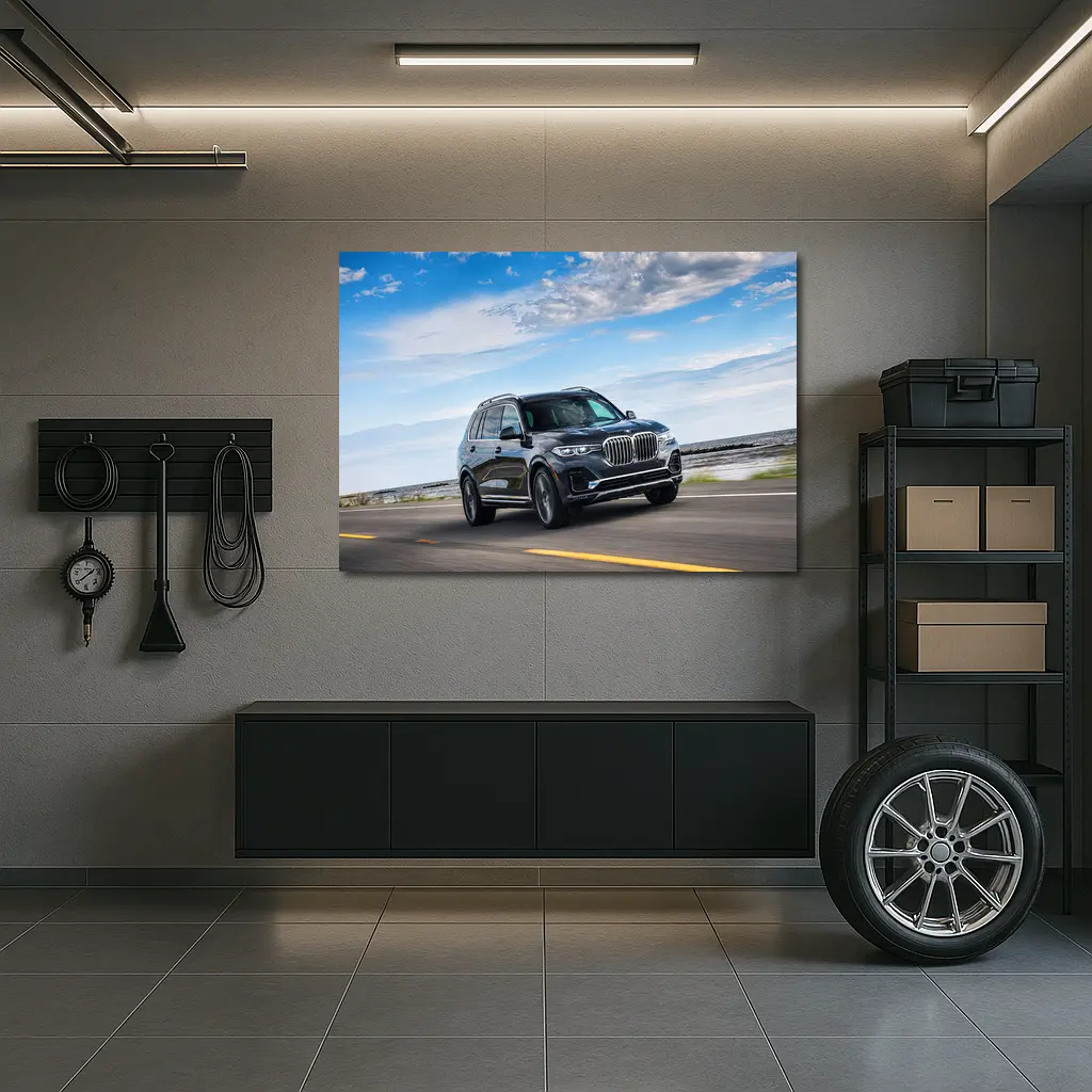BMW X7 SUV Driving on Open Road – Wall Art